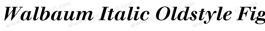 Walbaum Italic Oldstyle Figures字体转换
